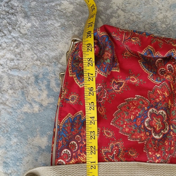 Paisley Floral Weekender Overnight Tote Duffel Shoulder Bag - Picture 9 of 17